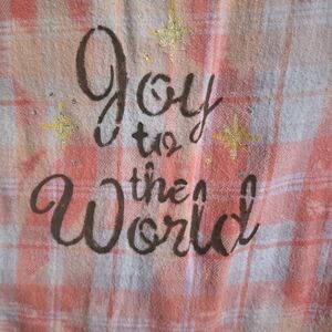 Pink and White Plaid Button-Up Shirt